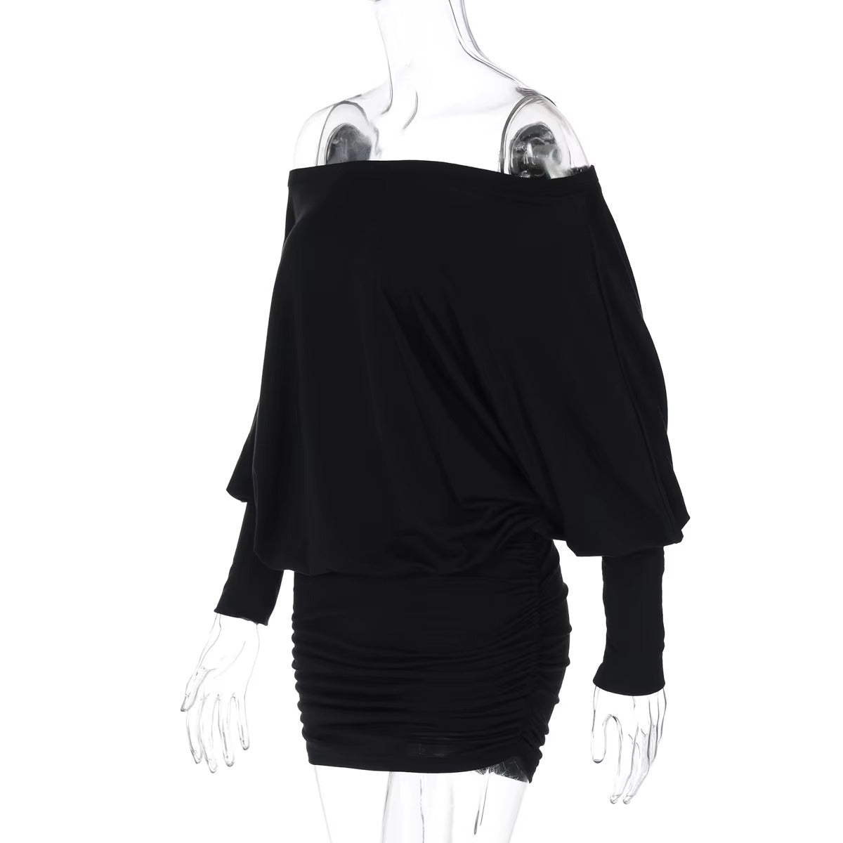 Women’s Off-Shoulder Ruched Mini Dress