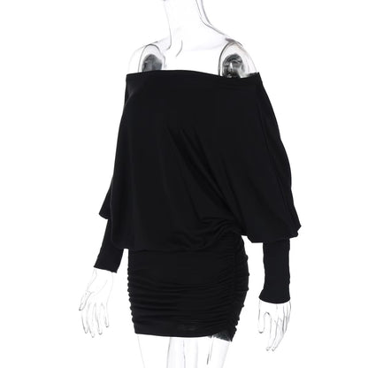 Women’s Off-Shoulder Ruched Mini Dress