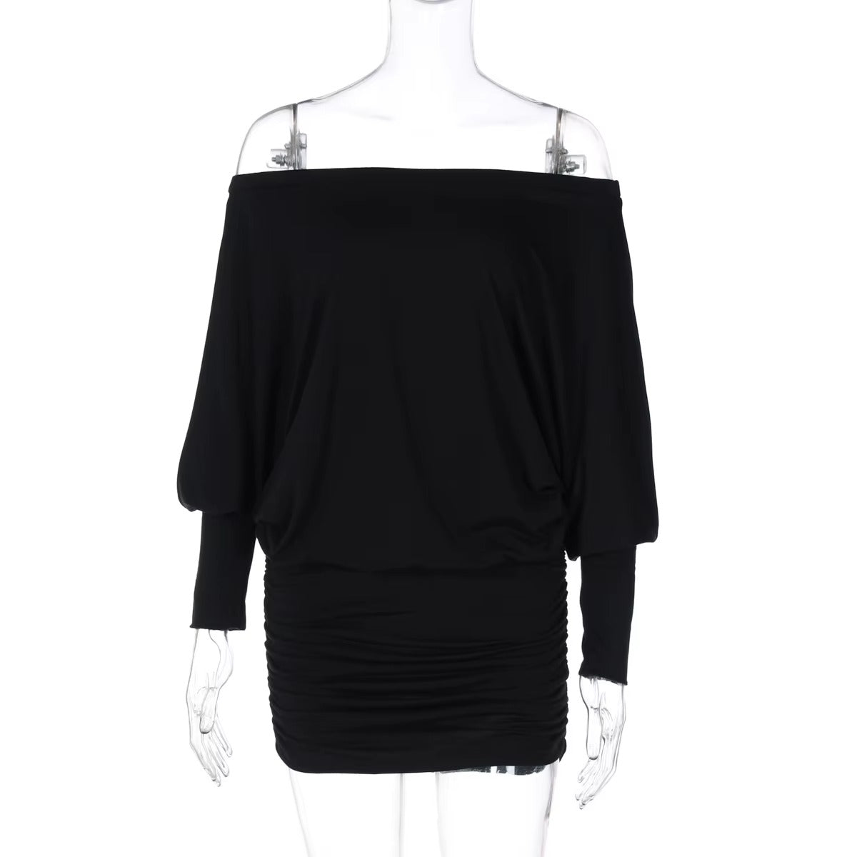 Women’s Off-Shoulder Ruched Mini Dress