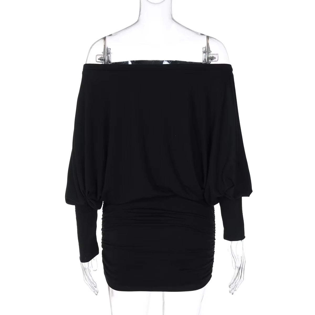 Women’s Off-Shoulder Ruched Mini Dress